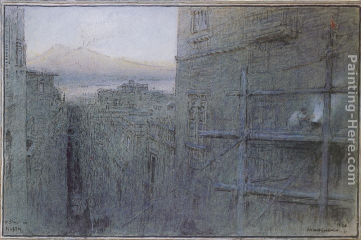 Albert Goodwin A Street in Naples